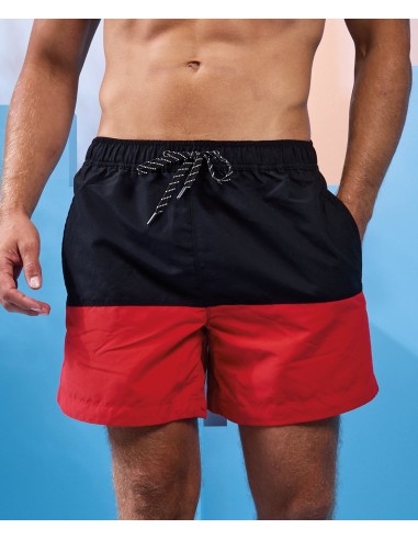 ASQ-AQ056-Mens Block Colour Swim Shorts